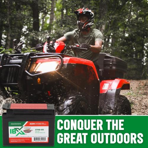 Interstate Batteries YT4B-BS 12V 2.3Ah Powersports Battery 30CCA AGM Rechargeable Replacement for Suzuki, Yamaha, Motorcycles, Mini-Bikes DR-Z50 DR-Z70 SR400 TTR110E TTR50E TTR90E (XT4B-BS)