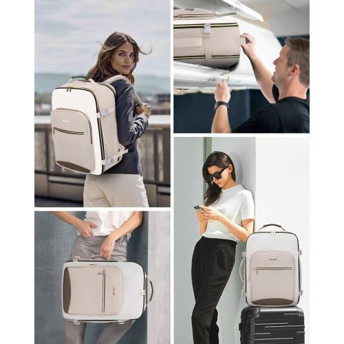 LOVEVOOK 40L Travel Backpack for Women & Men, Airline Approved Carry On Luggage with 3 Packing Cubes, TSA Overnight Bags, Waterproof Personal Item Bag, Weekender Essentials Backpacks fits 17 Laptop