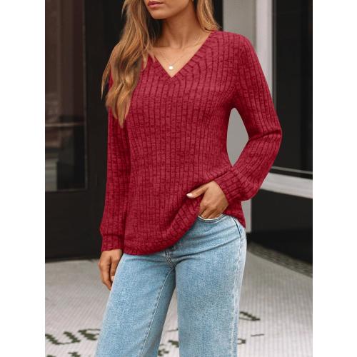 Size L ....AUTOMET Womens V Neck Long Sleeve Shirt Fall Fashion Tops Tunic Dressy Casual Sweater Clothes Cute Trendy Work Outfits 2026