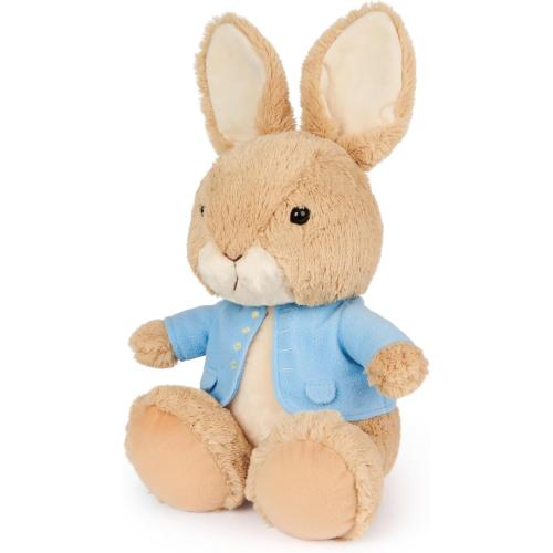 GUND Beatrix Potter Peter Rabbit Silly Pawz Plush, Easter Bunny Stuffed Animal for Ages 1 and Up, Brown/Blue, 11”