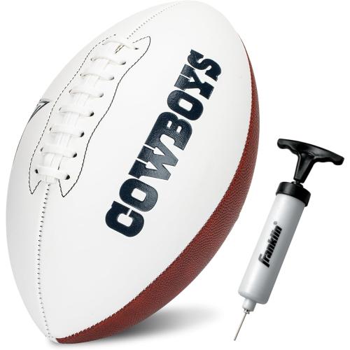 Franklin Sports NFL Autograph Football - Official Size White Panel Souvenir Football for Autographs   Signatures - NFL Team Fan Shop Memorabilia