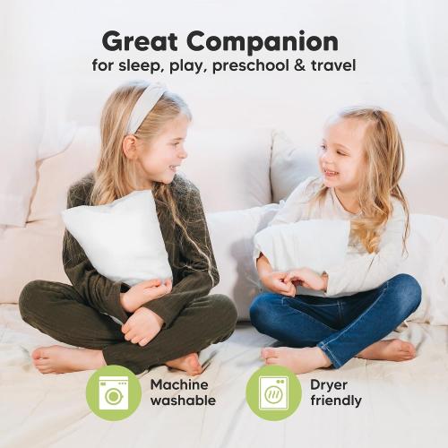 Mini Toddler Pillow with Pillowcase, 9x13 My Dreamy Pillow, French Gray