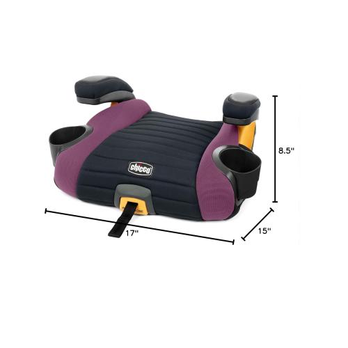 Chicco GoFit Plus Backless Booster Car Seat with Latch Attachment and Quick-Release Latch Removal, Travel Booster Seat for Car, Portable Car Booster Seat for Children 40-110 lbs., Vivaci/Pink