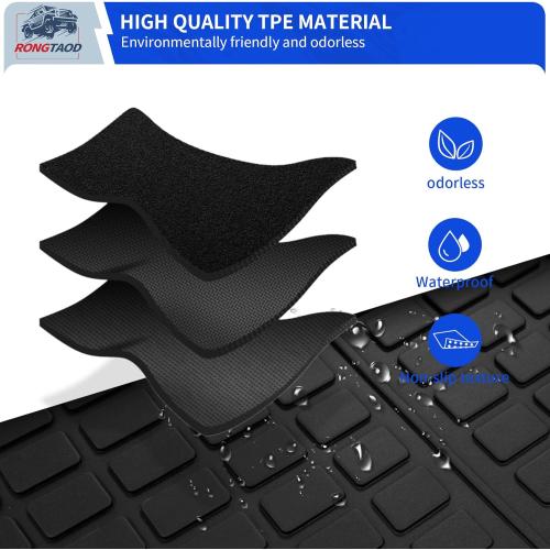 Rongtaod Cargo Mat Compatible with 2018-2024 2025 Volkswagen Atlas (NOT for Cross Sport) Trunk Mat Trunk Liner Cargo Liner Back Seat Cover 2023 VW Atlas Accessories (Trunk Mat with Backrest Mat)