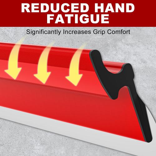 Red 24 Inch Drywall Skimming Blade, Replaceable 0.35mm Stainless Steel Blade, Drywall Trowel for Gyprock, Drywall and Wall-Boardrd, Ergonomically Designed Grip