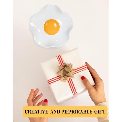 Fried Egg Ceramic Spoon Rest for stove top and kitchen counter | Large and Dishwasher-Safe Sponge holder | Home & kitchen decor | Kitchen Gifts for women | House warming gifts new home