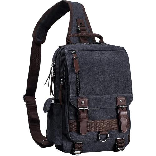 mygreen Canvas Cross Body Messenger Bag Shoulder Sling Backpack Travel Rucksack