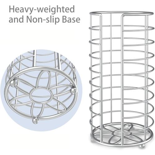 Toilet Paper Holder Stand, Freestanding Bathroom Toilet Paper Organizer, 3 Mega Roll Toilet Paper Holder for Under Sink, Vanity, Cabinet Shelf (Silver)