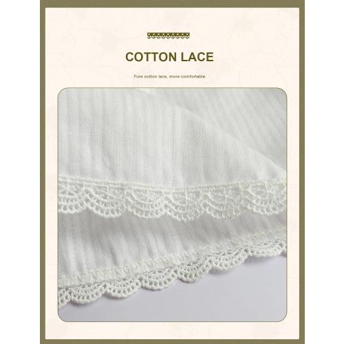 BEAUTELICATE Women 100% Cotton Half Slip Lace Trim Elastic Waist Underskirt