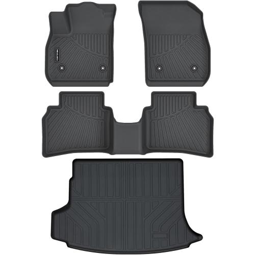 Floor Mats & Cargo Liner for 2021 2022 2023 2024 2025 Buick Envision All Weather Protection TPE Rubber Floor Liners for 2021-2025 Buick Envision Full Set Automotive Mat Accessories, Black