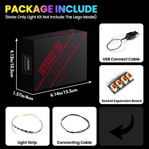 Upgraded Led Light Kit Compatible with Lego Heart Ornament Building Set, Lights Decoration Compatible with Lego 40638, Great Gift for Valentine's Day (Model Not Included)