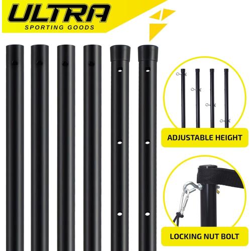 Volleyball Net for Backyard, Beach, Home, Includes 32x3 Ft Regulation Size Net, 8.5-Inch PU Volleyball, Carrying Bag, Boundary Lines, Steel Poles & Pump, Portable Volleyball Net Outdoor and Indoor
