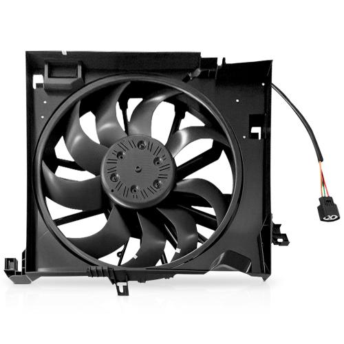 Engine Radiator Cooling Fan Assembly Compatible with 2010-2015 Jaguar XKR/XF for 2010-2019 Jaguar XJ C2D38737 C2P17120