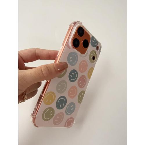 Cute Colorful Smile Face Phone Case Compatible with iPhone 17 Pro Max, Happy Face Phone Cover for iPhone 17 Pro Max