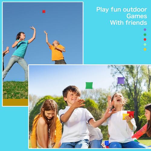 Skylety 30 Pack Small Bean Bags for Tossing Cornhole Games Bulk Kids Mini Nylon Colorful Bean Bags for Outdoor Throwing Sack Fun Sports Family Hand Toss Games