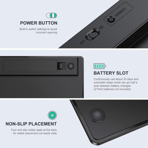 SPARIN Bluetooth Keyboard for Samsung Galaxy Tab A9 Plus/S11/S10 FE/S9 FE/S10 /S6 Lite and Other Android Tablet, Wireless Keyboard for Samsung Models/Windows/PC/Phone, Lightweight, Ultra-Slim