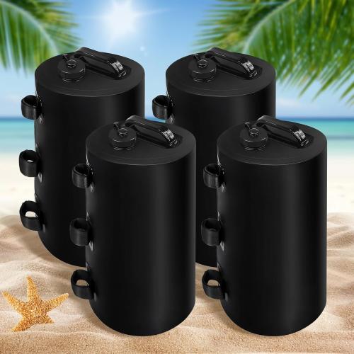 Canopy Water Weights Bag Set of 4, 176LBS Water Weights for Canopy Tent Legs, Heavy Duty Canopy Tent Weights for Gazebo, Pop Up Canopy, Tent, 4 x 20L, Black