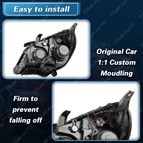 Compatible with 2016 2017 Chevy Equinox L/LS/LT/LTZ Headlight with Bulbs Projector & Halogen Type 84009752 84009751 (Passenger Side