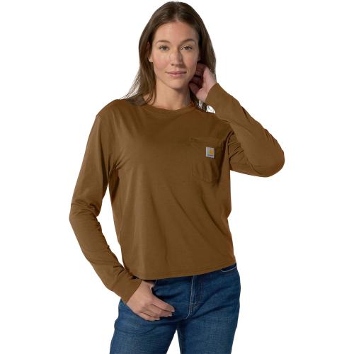 XXL Carhartt Women's Tencel Fiber Series Loose Fit Long-Sleeve Pocket T-Shirt