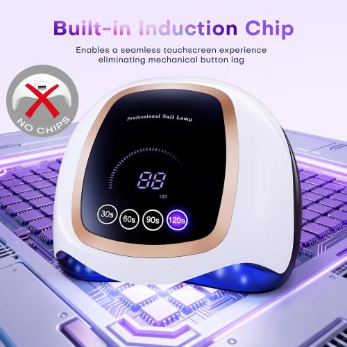 UV LED Nail Lamp, Gugusure Upgrade 180W Nail Dryer for Gel Polish with LCD Display, Auto Sensor and 4 Timer Settings, Professional Curing Lamp Light with 42 Beads for Salon and Home