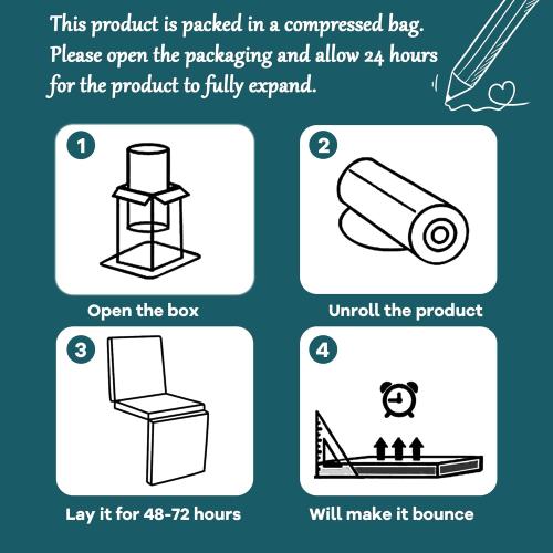 3-in-1 Recliner Seat Cushion with Lumbar Support Pillow & Footrest, Multi-Functional Adjustable Height  for You to Choose, Non-Slip Foam Chair Cushion for Elderly, Black