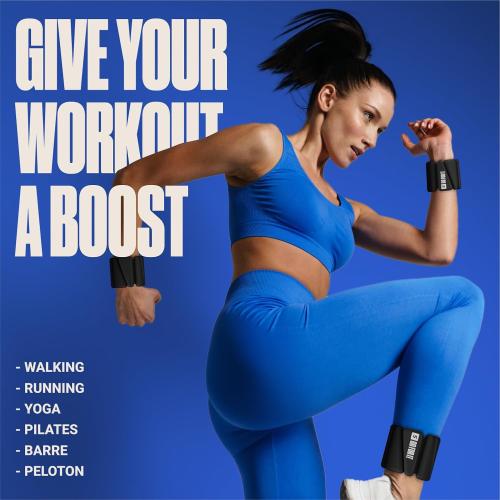 SPORTBIT Wrist and Ankle Weights for Women - Set of 2 (1lb Each) Wearable Ankle & Wrist Weights - Leg & Arm Bands, Silicone Weighted Bracelets for Workout, Walking, Running, Yoga, Pilates