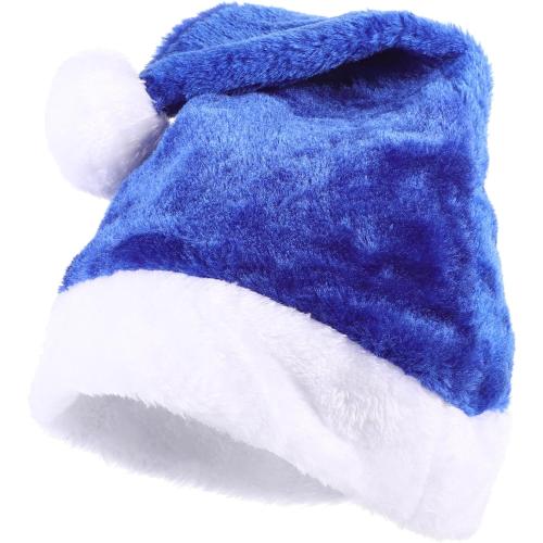 6 - Pack of Plush Santa Hat Christmas Cone Cap Xmas Supplies Christmas Hat Christmas Bauble Hats Christmas Santa