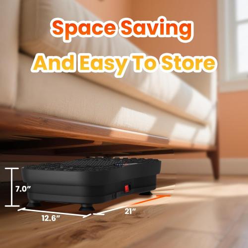 AXV Vibration Plate Fitness Platform Exercise Machine Vibrating Shaking Workout Full Body Shaker Vibrate Stand Shake Board Sport Gym Pad for Weight Loss Fat Burner for Women Men