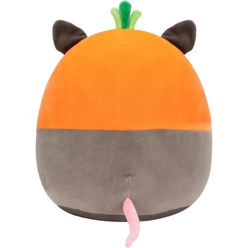 Squishmallows Original 12-Inch Luanne Grey Opossum with Carrot Hat - Official Jazwares Plush