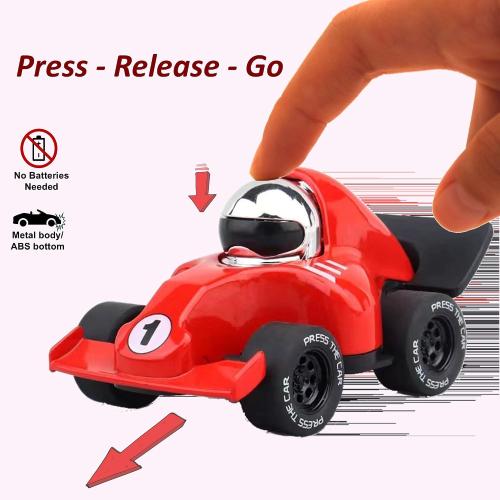 8-Pack Alloy Press to Go Toy Cars, Die-cast Collectible Model Race Cars, Birthday Christmas Holiday Party Gift for Kids 3 , Adults, and Collectors, Multi-Color (Cars #1 to #8)