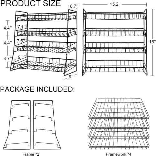 Candy Display Rack Countertop, Upgraded Snack Rack Display Stand