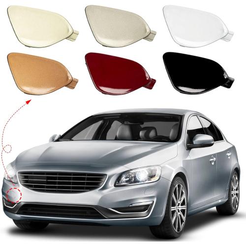 Front Bumper Tow Hook Cover Towing Eye Cap Fit for Volvo S60 S60L V60 2014 2015 2016 2017 2018 39820294 31323839 (Unpainted, Right Passenger Side) Xinpinsai