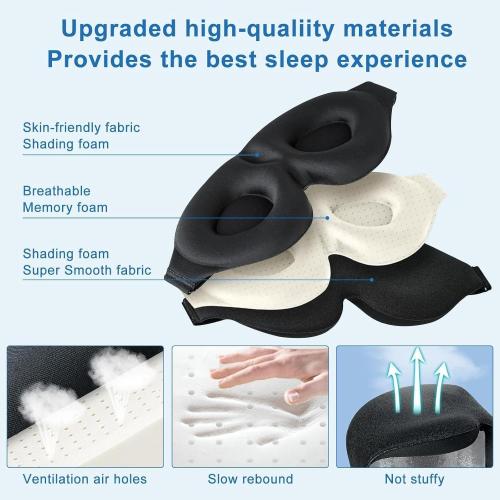 Chin Strap for Sleeping, Anti Snoring Devices Comfortable Effective Stop Snoring Solution, Snore Stopper Breathable, Anti Snore Chin Strap Adjustable Velcro, with Eye Mask, Black