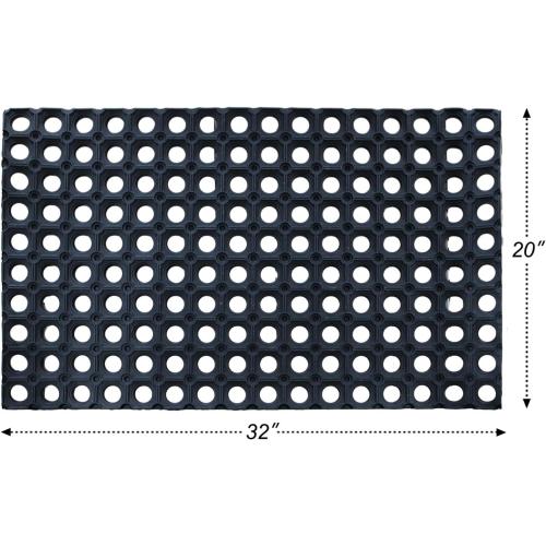 Anti-Fatigue Rubber Floor Mat - NANBOWANG Commercial Grade Grease Resistant Non-Slip Recycle Tyre Floor Mats for Restaurant Kitchen Bar Garden Outdoor Wet Area (20X30)