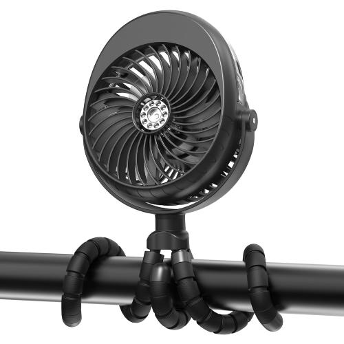 2026 Upgraded Misting Baby Stroller Fan Rechargeable, Flexible Tripod Clip for Car Seat Crib, Baby Shower Gifts & Baby Registry Search, Newborn Essentials for Beach Travel, Disney Summer Essentials