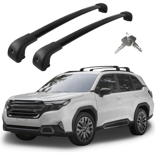 330LBS T-Slot Roof Rack Cross Bars Compatible with Subaru Forester | Sport/Touring Hybrid 2025 2026 (Not for Raised Rails), Adjustable Aluminum Heavy Duty Anti-Theft Lock Cargo Carrier Rooftop