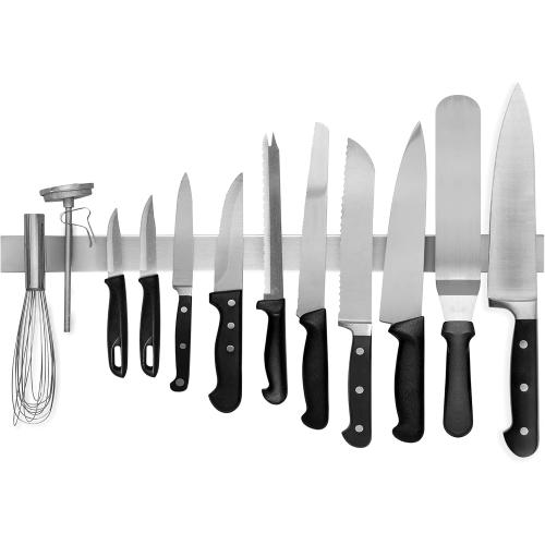 Modern Innovations 24 Inch Stainless Steel Magnetic Knife Bar with Multipurpose Use as Knife Holder, Knife Magnetic Strip, Kitchen Utensil Holder, Tool Holder, Art Supply Organizer & Home Organizer