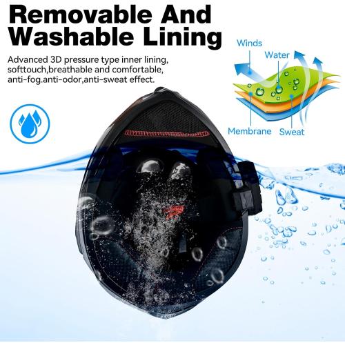 Motorcycle Bluetooth Modular Helmet, DOT Approved Dual Visor Full Face Flip Up Bluetooth Integrated Motorcycle Helmet for Adults Men and Women