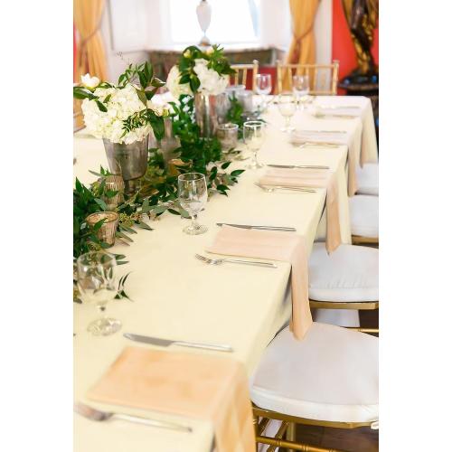 8 Pack 60 x 102 Inch Tablecloth, Beige Tablecloth for 6 Feet Rectangle Tables, Stain and Wrinkle Resistant Washable Fabric Table Cloth for Wedding Party Dining Table Buffet Parties and Camping