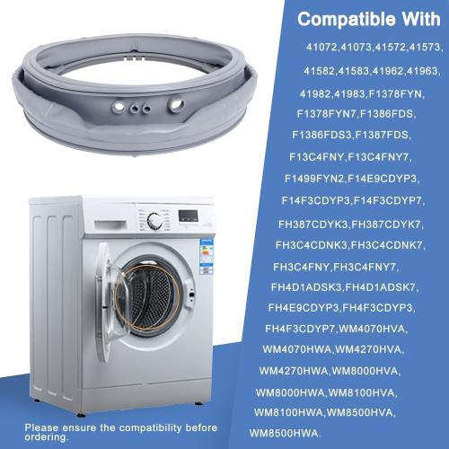 MDS47123608 WM8100HVA Washer Door Boot Gasket Seal Parts Compatible with LG Kenmore Washing Machine WM8000HVA/HWA, WM4070HVA/HWA,WM4270HWA, Replace AP5668418, 2673936, PS6448330