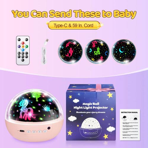 Star Projector for Kids, 3 Films 93 Colors Kids Projector Night Light