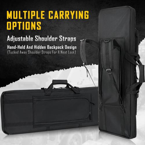 DULCE DOM 32/36/42/48/52 inch Double Rifle Case Soft Gun Bag for Rifles Pistols Storage & Transportation, All Around Shooting Range Tactical Backpack, Valentine Gifts for Him, Men, Boyfriend, Husband