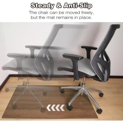 Upgraded 58x 75 Heavy Duty Mat for Office Chair on Hardwood Floors, Non-Slip PVC Chair Mats for Hardwood Floors, Scratch-Resistant Desk Chairs Mat for Hard Floor, Under Desk Mats for Rolling Chairs