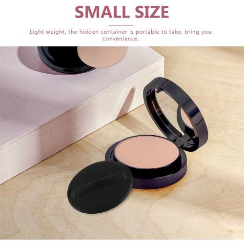 BESTOYARD Hidden Makeup Powder Puff Diversion Case – Realistic Powder Puff Disguise for Cash, Jewelry & Pills – Waterproof PP Storage Box (2.87 x 2.87 x 0.7) for Home, Office, Travel & Daily
