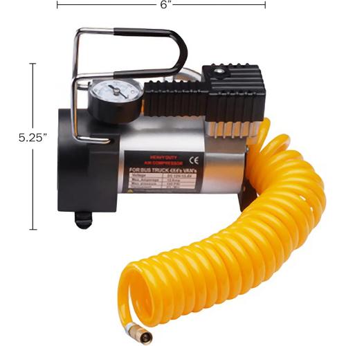 RAD Sportz 12 Volt Electric Tire Air Pump with Gauge for Bike/Auto