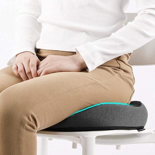 Black Seat Cushion Pillow, Memory Foam Coccyx Pad, Seat Cushion for Office Chair, Car Seat Cushion for Back, Coccyx, Tailbone Pain Relief, Sciatica for Long Sitting Easy to Remove and Clean.