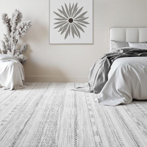 Large Area Rugs for Living Room Machine Washable Rug Distressed Indoor Carpet Neutral Moroccan Boho Rug Ultra Soft Area Rug for Bedroom Dining Room Playroom Office, Grey