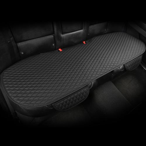 West Llama Pu Leather Car Seat Bottom Covers Protectors Include 1 Rear Bench Seat Cover Universal Fit 90% Vehicles,Black