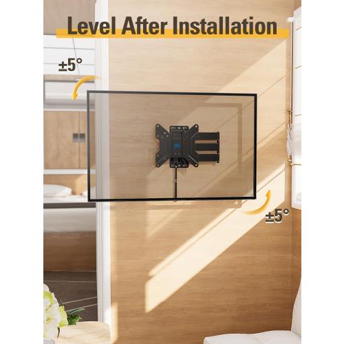 Mounting Dream UL Listed Lockable RV TV Mount for Most 17-43 inch TV, RV Mount for Camper Trailer Motor Home Boat Truck, Full Motion Unique One Step Lock RV TV Wall Mount, VESA 200mm, 44 lbs, MD2210