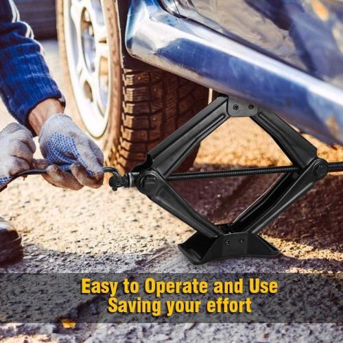 Scissor Jack for Car-3T丨Car Jack Kit-Tire Jack丨Portable,丨deal for SUV and Auto-with Crank Handle丨Heavy Duty Material,Black